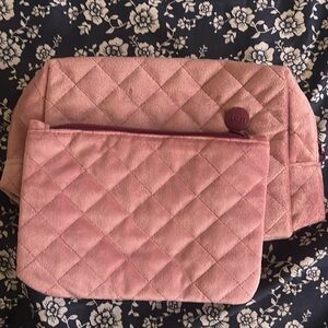 Set of 2 pink velvet Ipsy bags